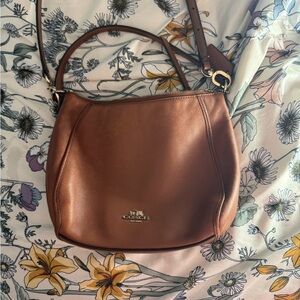 Coach Tan Leather Shoulder Bag